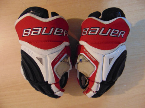Hockey Gloves Child Size 12 inch Youth Bauer Supreme One 75 Fantastic Quality Red Black White