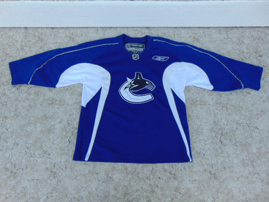 Hockey Jersey Child Size Junior 10-12 Reebok Vancouver Canucks Luongo Blue White As New