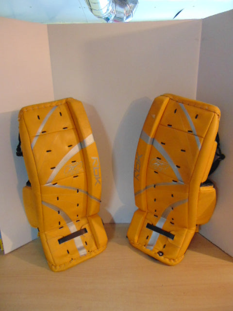 Hockey Goalie Pads Junior Size 27 inch Reebok 5K Gold Black As New