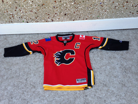 Hockey Jersey Child Size 12-14 Calgary Flames Iginla Captain Reebok Y Lg - X Large