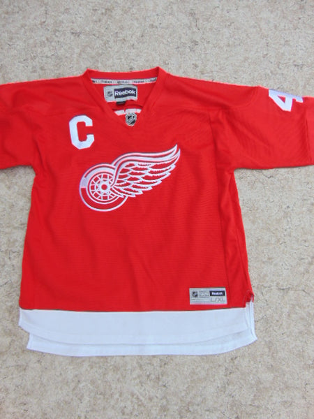Hockey Jersey Child Size Junior 12-14 L-XLarge Detroit Red Wings Zetterberg Reebok New Demo Model Red White