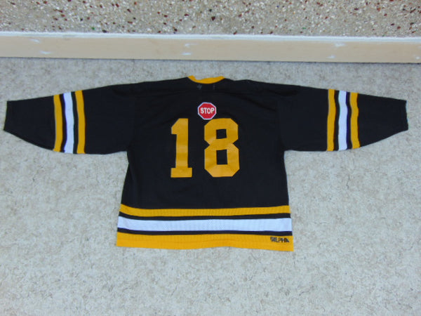 Hockey Jersey Men's Size X Large Alpha Vintage Victoria Police VMHA RARE Black Yellow White