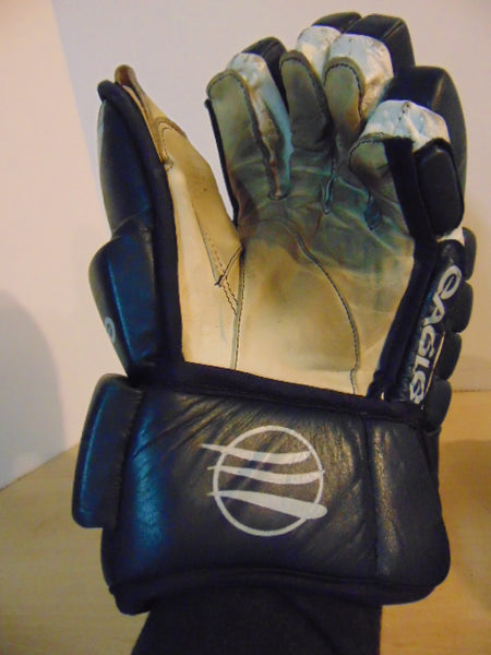 Hockey Gloves Men's Size 15 inch Gagle Made In Canada Marine Blue No Holes RARE