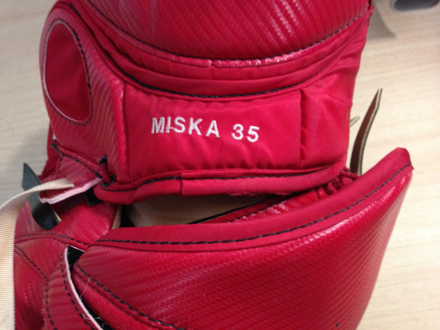 Hockey Goalie Catch Glove Hunter Miska Professional Custom 45 inch and Blocker CCM Lefvere Premier Professional Ice Hockey Leather