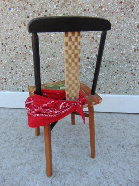 Hand Painted Lil Cow Poke Western Chair Child Solid Wood vintage Chair Age 2-5 Amazing