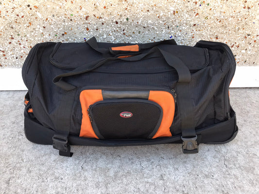 Hockey Bag DufflevTravel Large Sports Bag California Pack Black Tangerine On Wheels Minor Wear