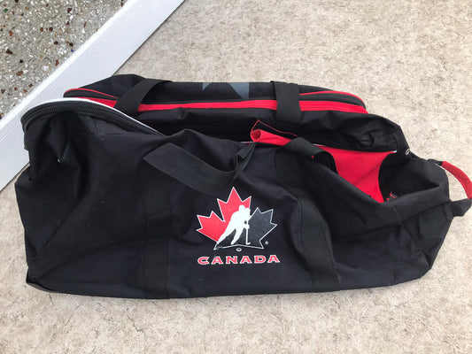 Hockey Bag On Wheels Junior Size Team Canada Black Red All Zippers Perfect