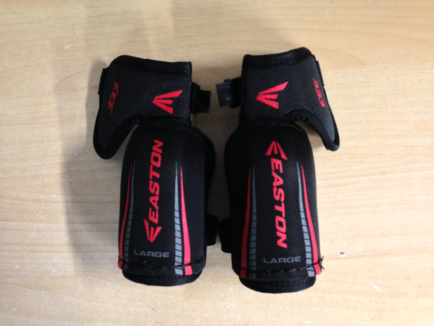 Hockey Elbow Pad Child Size Y Large 5-6 Easton Black Red Excellent