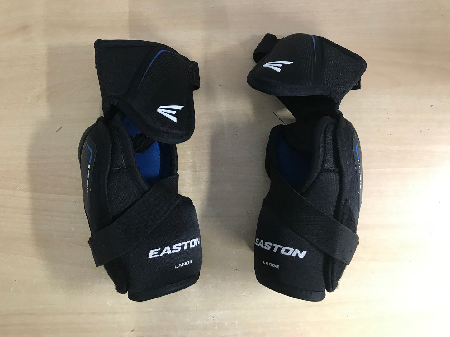 Hockey Elbow Pads Child Size Junior Large  Blue Black New Demo Model