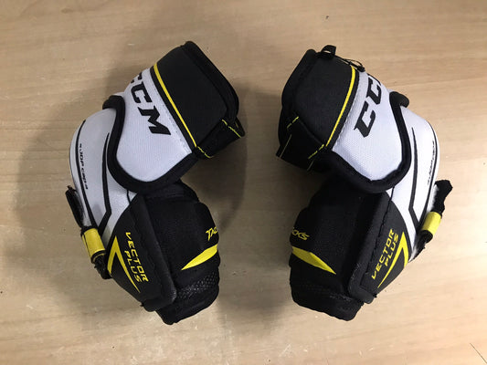 Hockey Elbow Pads Child Size Junior Medium  CCM Tacks Black  White Yellow New Demo Model