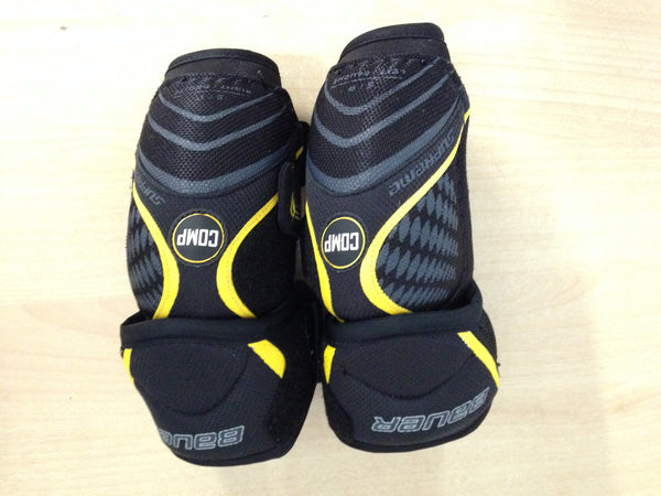 Hockey Elbow Pads Child Size Junior Small Bauer Comp Black  Yellow