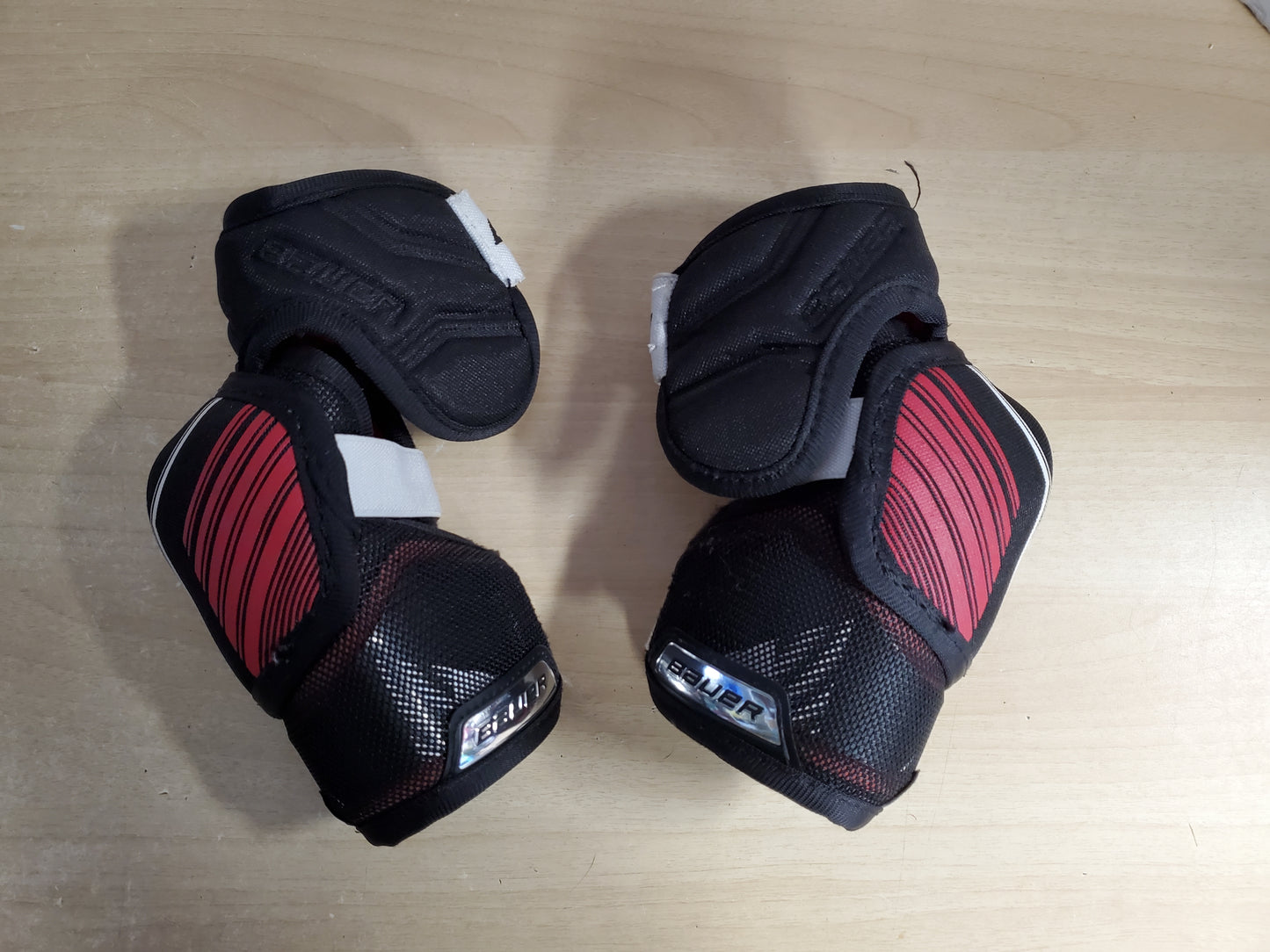 Hockey Elbow Pads Child Size Junior Small Bauer NSX Black Red Excellent