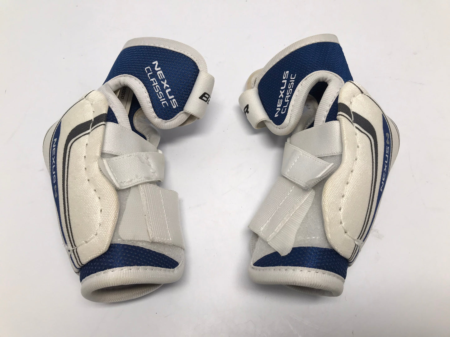 Hockey Elbow Pads Child Size Junior Small Bauer Nexus White Blue Excellent