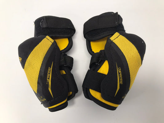 Hockey Elbow Pads Child Size Junior Small  Bauer Supreme Force Black Gold