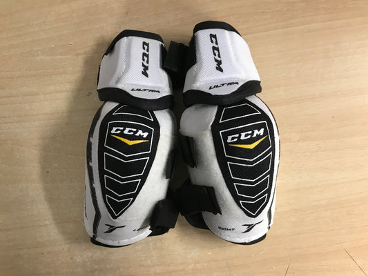 Hockey Elbow Pads Child Size Y Large 5-7 CCM White Black Yellow New Demo Model