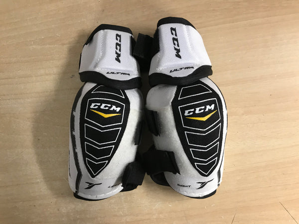 Hockey Elbow Pads Child Size Y Large 5-7 CCM White Black Yellow New Demo Model