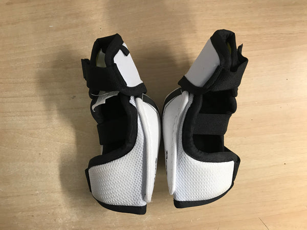 Hockey Elbow Pads Child Size Y Large 5-7 CCM White Black Yellow New Demo Model