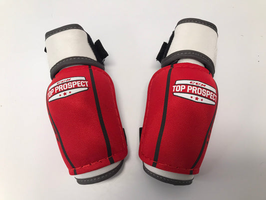 Hockey Elbow Pads Child Size Y Large Age 5-6 CCM Top Prospect Red White As New