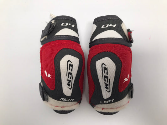 Hockey Elbow Pads Child Size Y Small Age 3-4 CCM 04 Vector Red White Grey As New