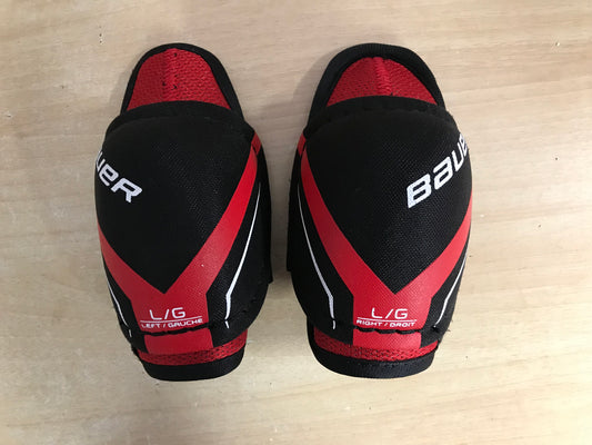 Hockey Elbow Pads Child Size Youth Large Bauer Legacy Black  Red New Demo Model