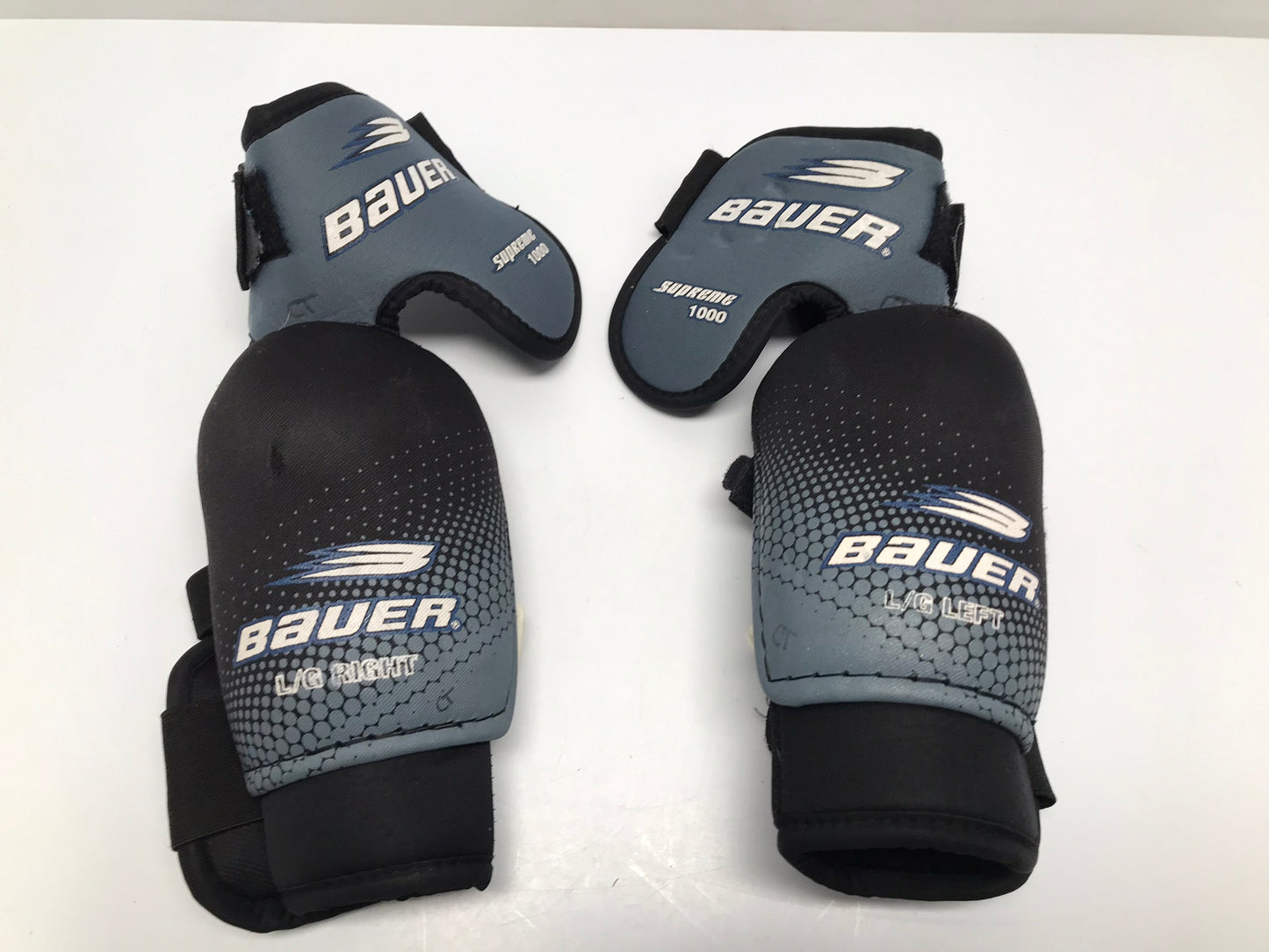 Hockey Elbow Pads Men's Size Large Bauer Supreme Black Grey