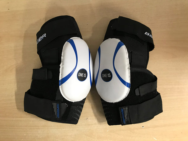 Hockey Elbow Pads Men's Size Small Bauer Supreme One 15 Black Blue White Soft Cup