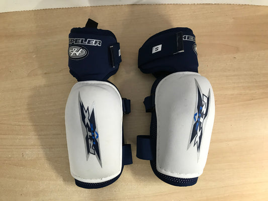 Hockey Elbow Pads Men's Size Small Hespeler White Blue