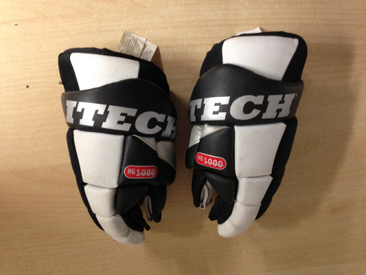 Hockey Gloves 10 inch Itech Black White No Holes