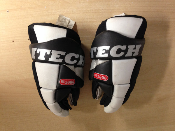 Hockey Gloves 10 inch Itech Black White No Holes