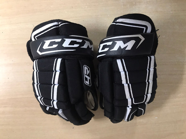 Hockey Gloves Child Size 10 inch CCM Black White Few Marks No Holes