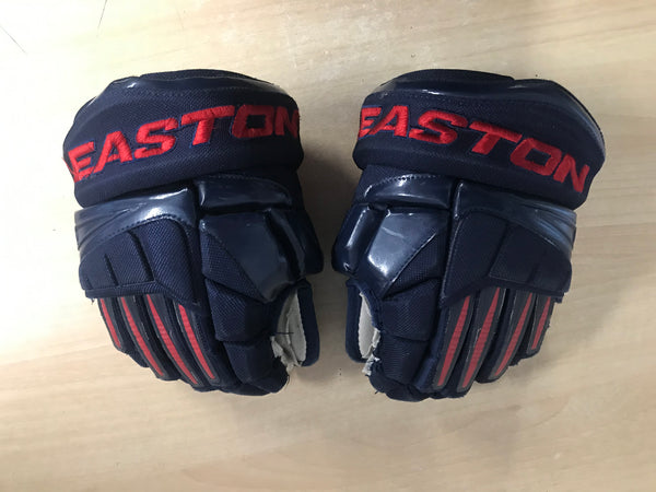 Hockey Gloves Child Size 10 inch Fits a 11 inch Junior Easton Mako Denim Blue Red Outstanding Quality Gently Used