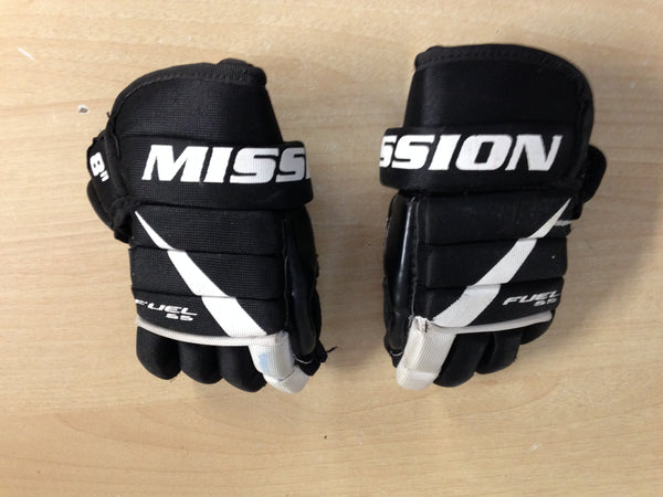 Hockey Gloves Child Size 8 inch Mission Black White