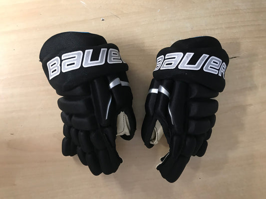 Hockey Gloves Child Size 9 inch Bauer Prodegy Black Blue Silver New Demo Model