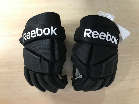 Hockey Gloves Child Size 9 inch Reebok 24K Black Excellent
