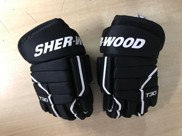 Hockey Gloves Child Size 9 inch Sherwood As New Black White