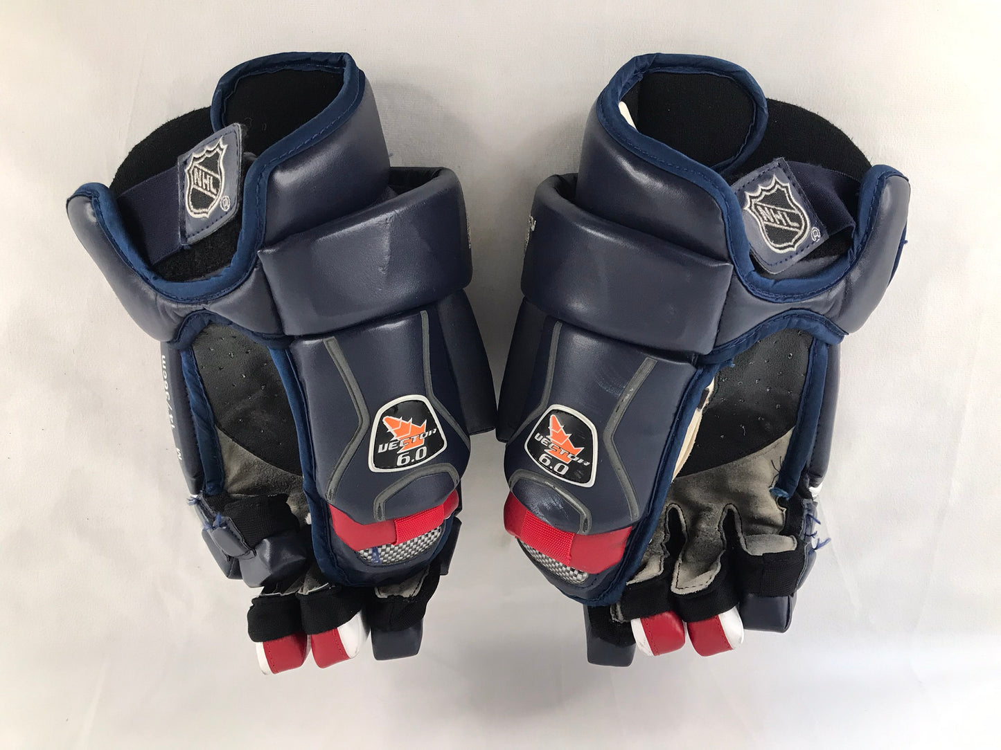 Hockey Gloves Men's Size 14 inch CCM Vector 6.0 Blue Red White Excellent Outstanding Quality