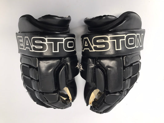Hockey Gloves Men's Size 15 inch Easton Black White Excellent