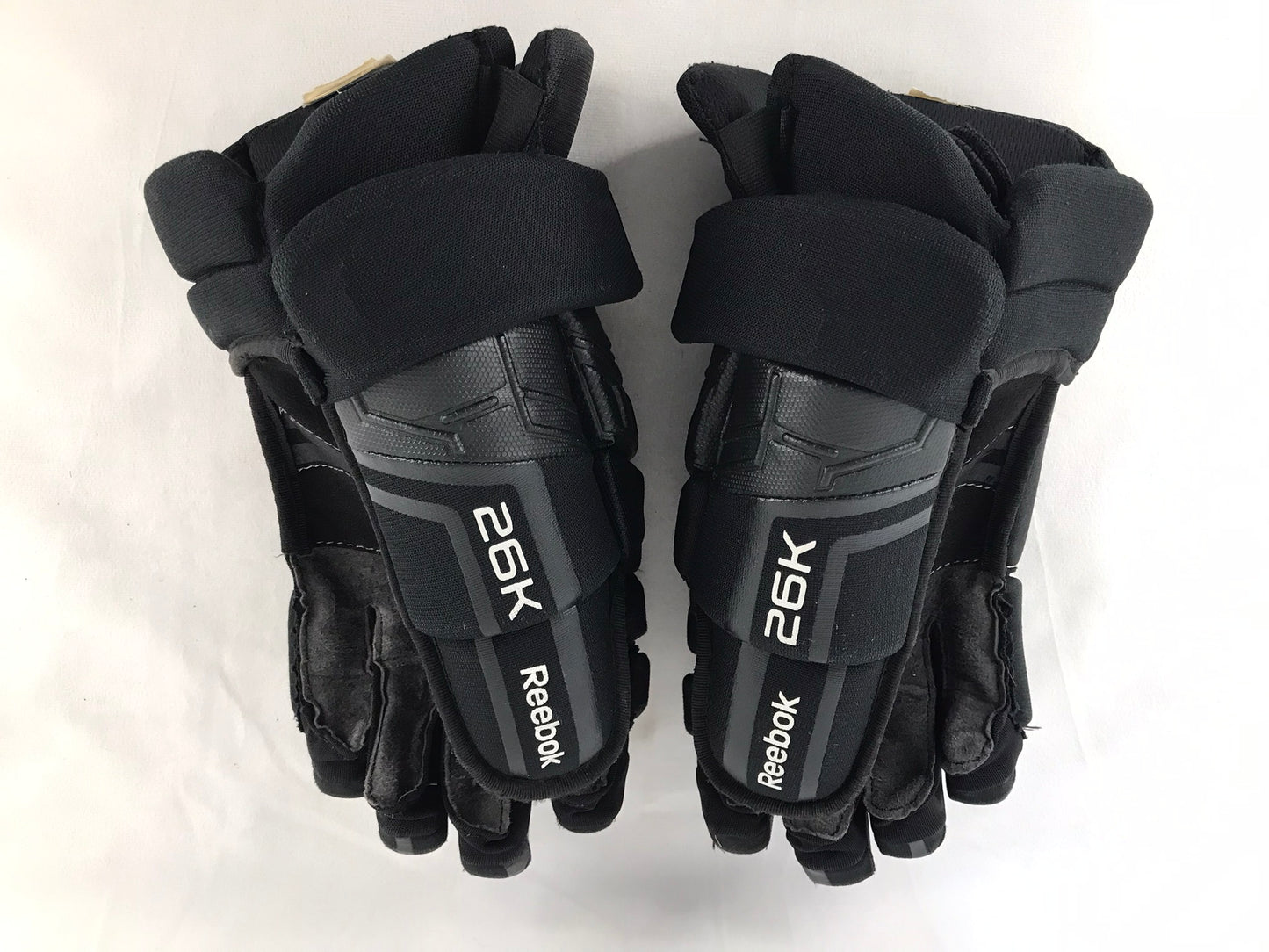 Hockey Gloves Men's Size 15 inch Reebok Black White Excellent
