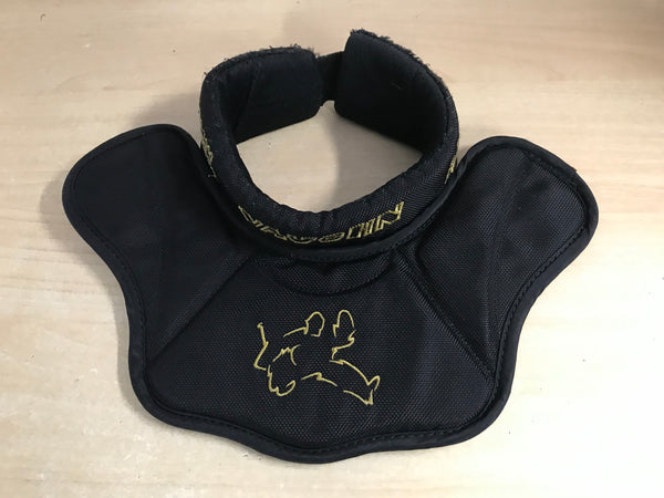 Hockey Goalie Neck Guard Child Size 12-14 inch Medium Junior Vaughn Black Gold