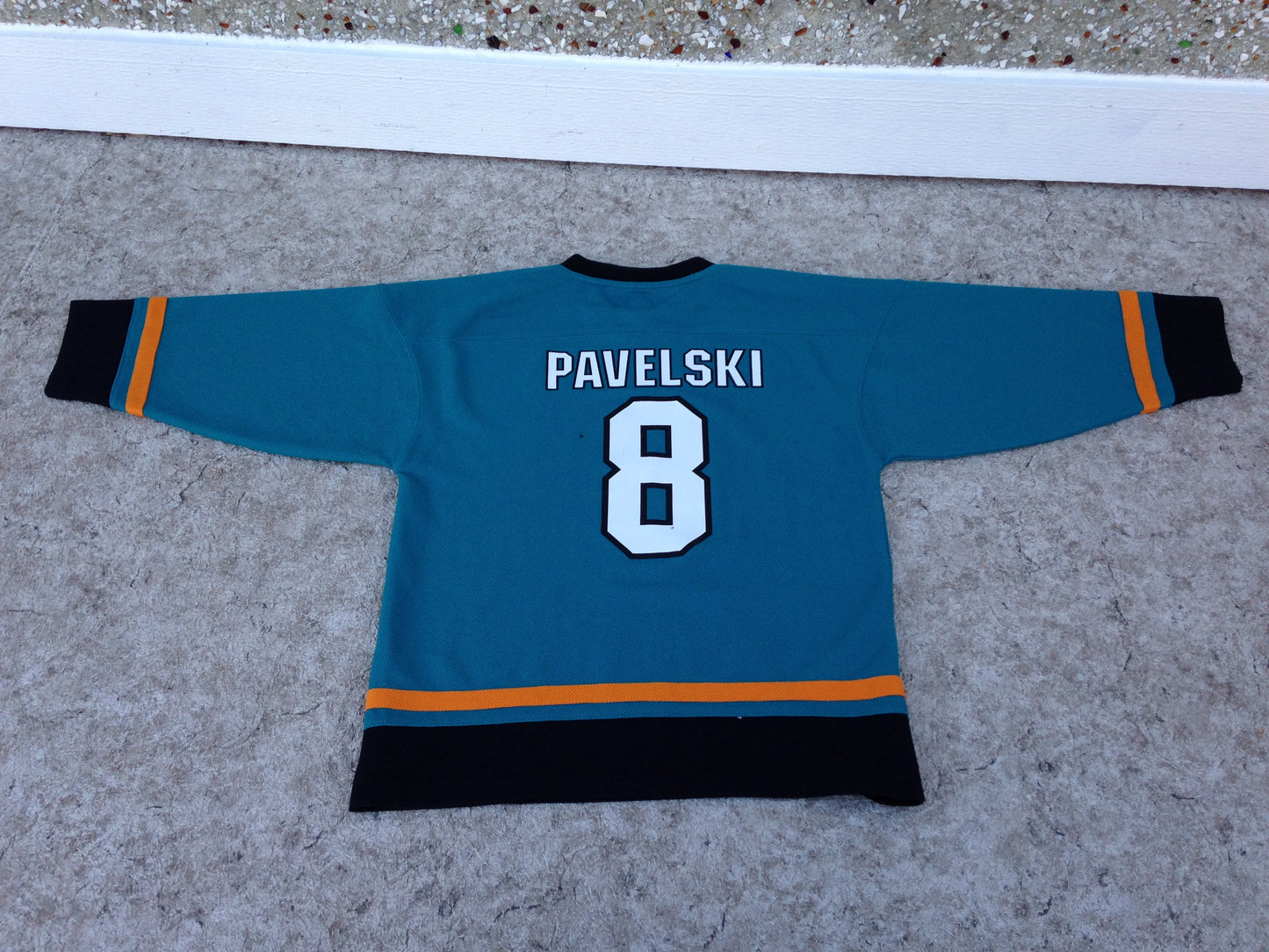 Hockey Jersey Child Size 14-16 San Jose Sharks Pavelski Teal