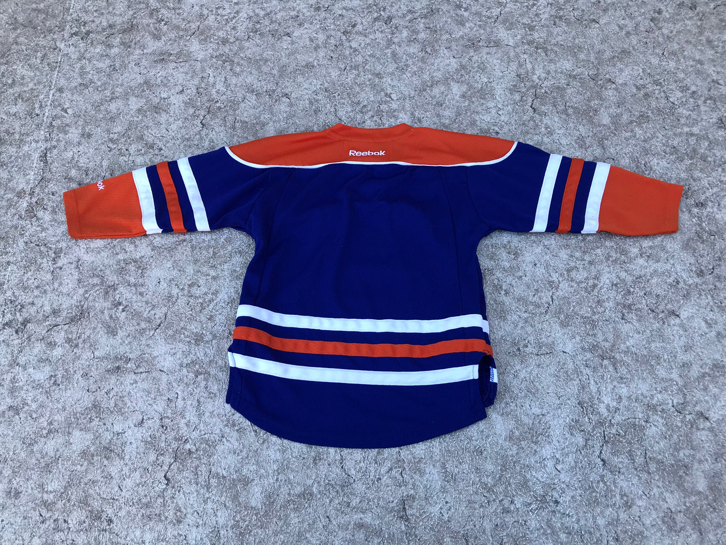 Hockey Jersey Child Size 4-7 Edmonton Oilers Blue Orange As New Excellent