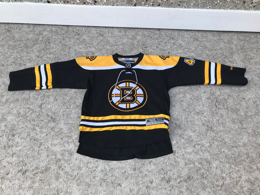 Hockey Jersey Child Size 7-8 Reebok Boston Bruins Rask Black Yellow Excellent