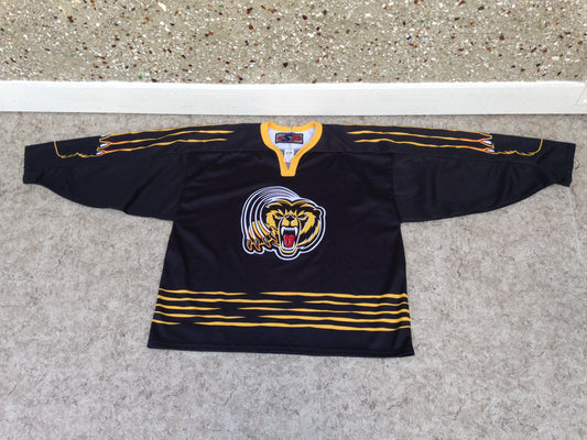 Hockey Jersey Men's Size X Large Grizzlies Black Gold New Demo Model