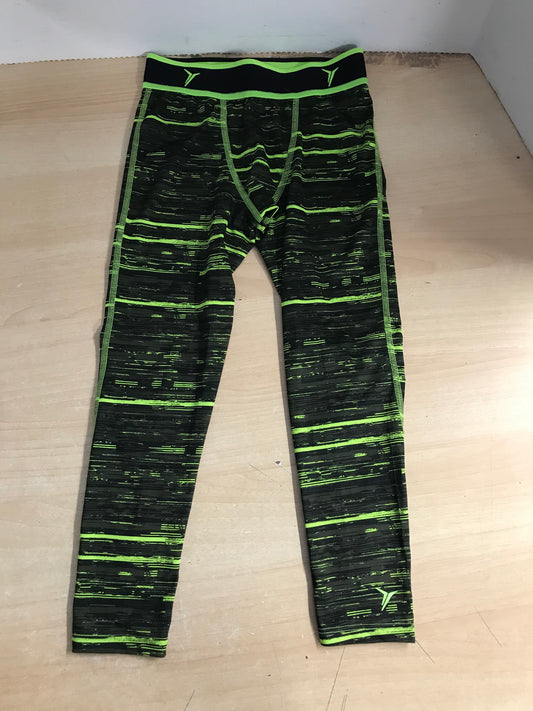 Hockey Long Johns Child Size 6-7 Old Navy Go - Dry Lime Black Excellent