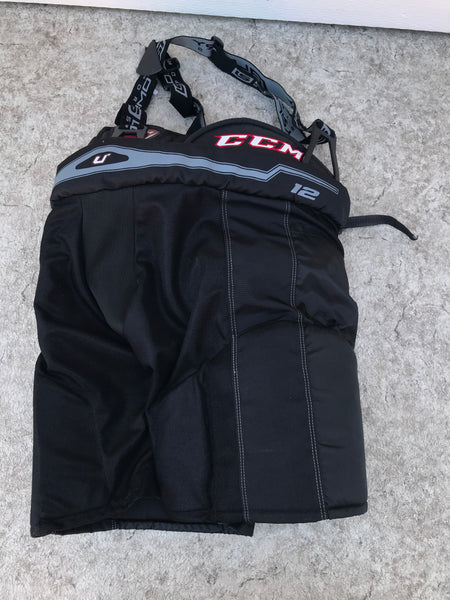 Hockey Pants Child Size Junior X Large 14-16 CCM U With Suspenders As New Excellent