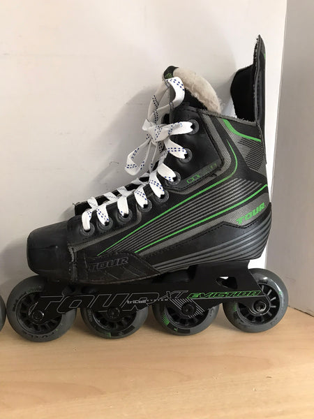 Hockey Roller Hockey Skates Child Size 4 Tour Grey Green