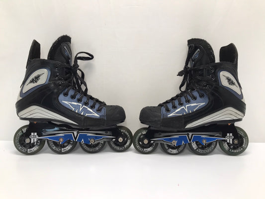 Hockey Roller Hockey Skates Men's Size 8 Shoe Size Mission Black Blue Excellent