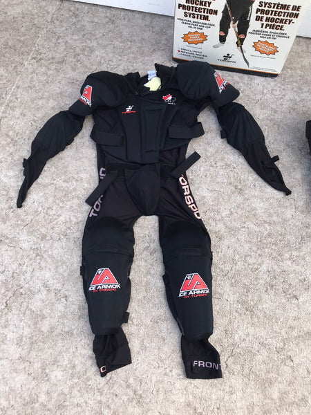 Hockey Set Child Size Youth Medium Age 6-8 Complete Hockey Protective Gear Pants Shin Shoulders Elbow and Cup New In Box