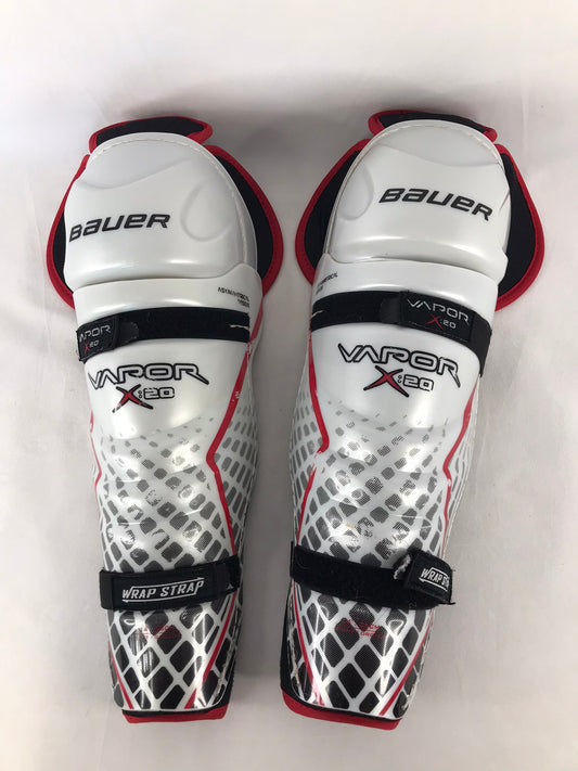 Hockey Shin Pad Men's Size 14 inch Bauer Vapor X.20 Black Red White Excellent