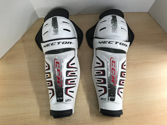 Hockey Shin Pad Men's Size 15 inch CCM Vector  Red Black White Calf Wrap